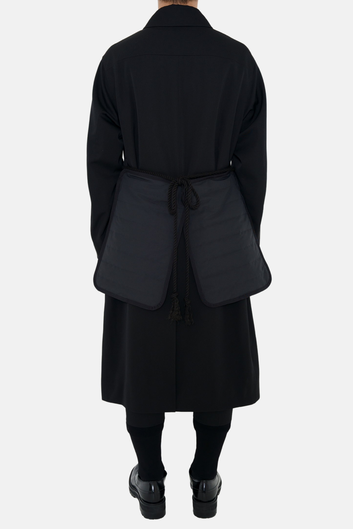 Kusazuri Belt Soutien Collar Coat - Black