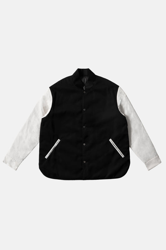 Stadium Shirt Jacket - Black × White