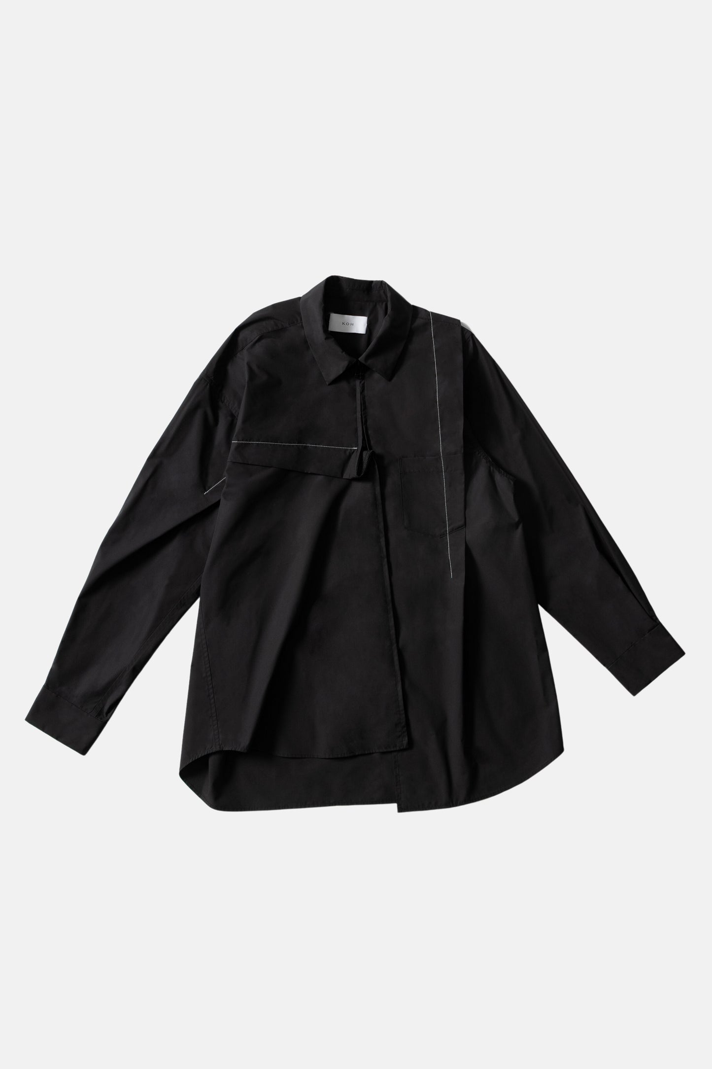 Oversized Tuck Shirt - Black