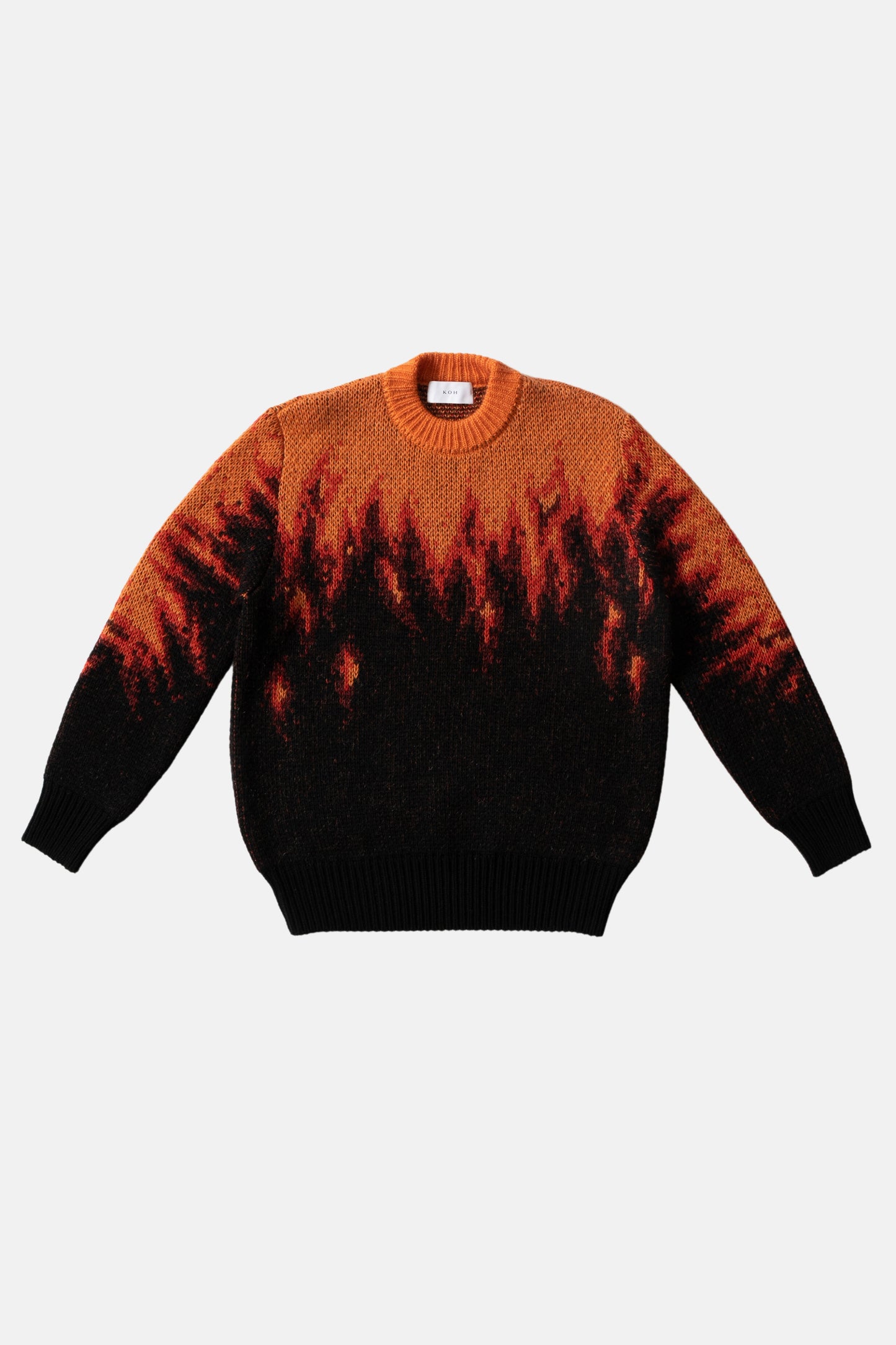 Fire Mohair Knit - Red × Black