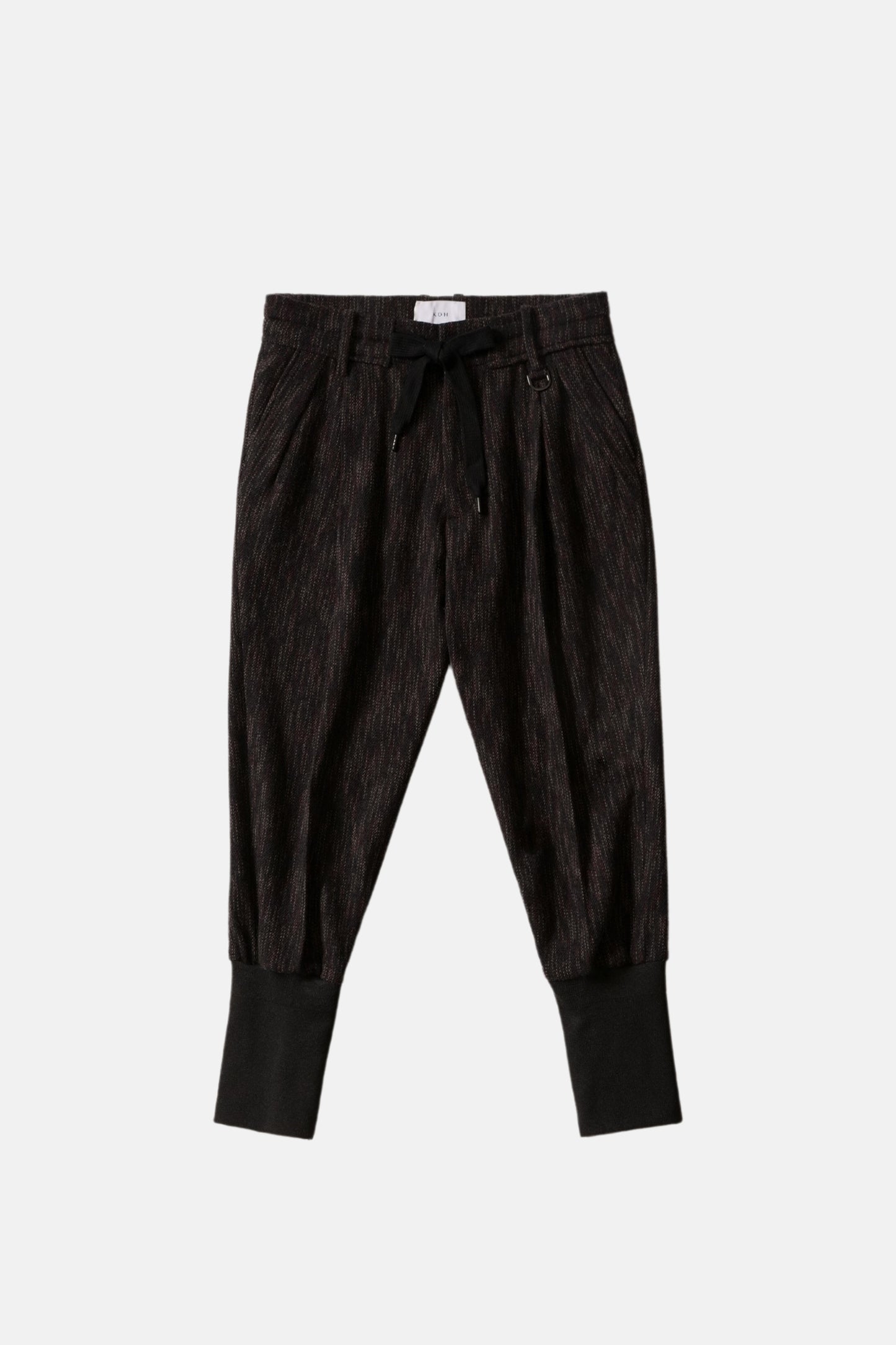 Box Tuck Rib Pants - Charcoal