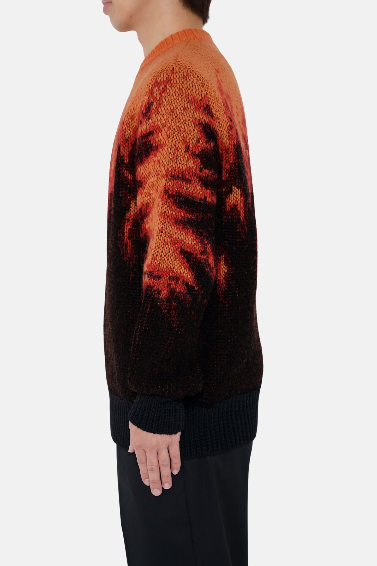 Fire Mohair Knit - Red × Black