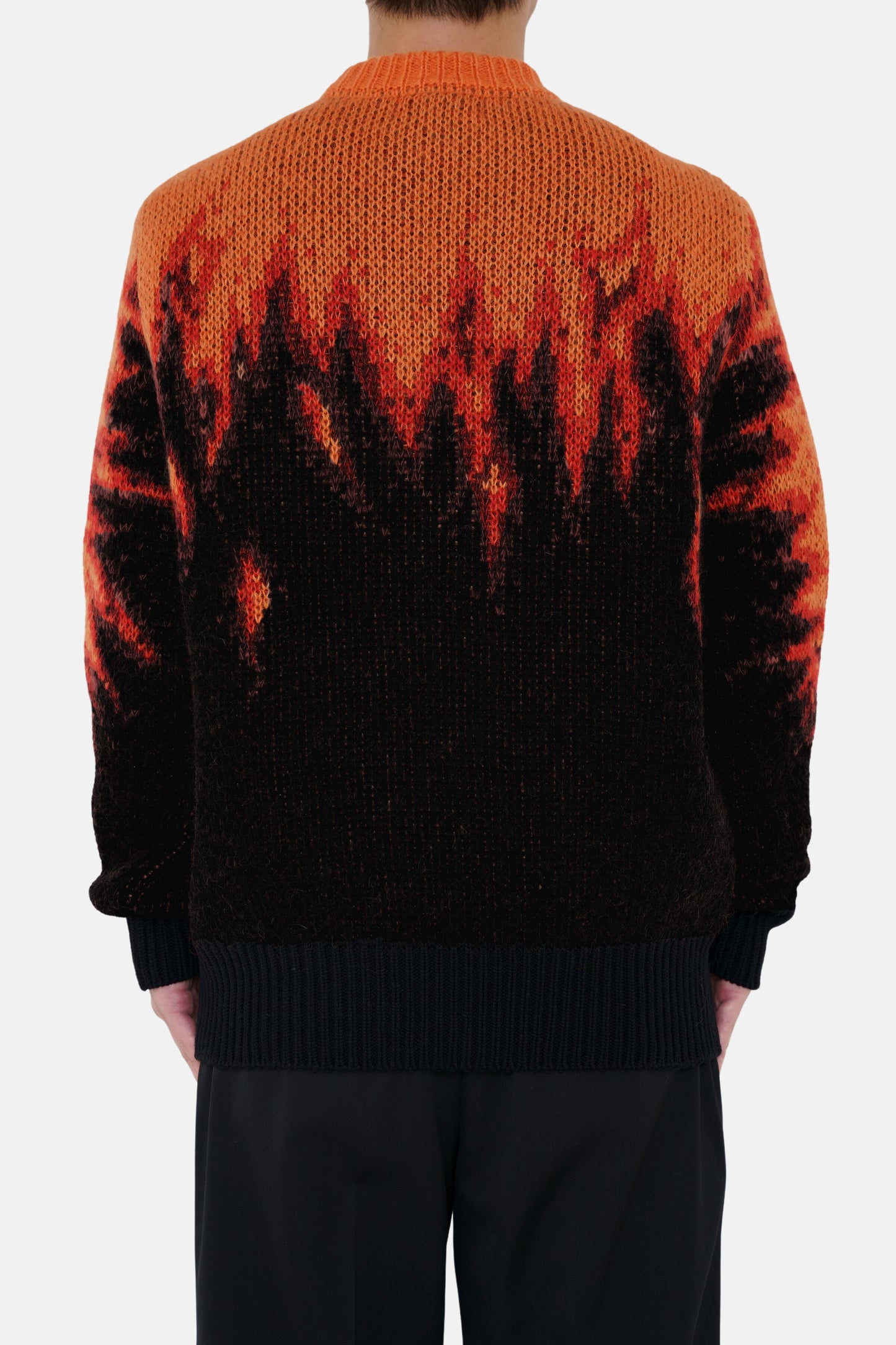 Fire Mohair Knit - Red × Black