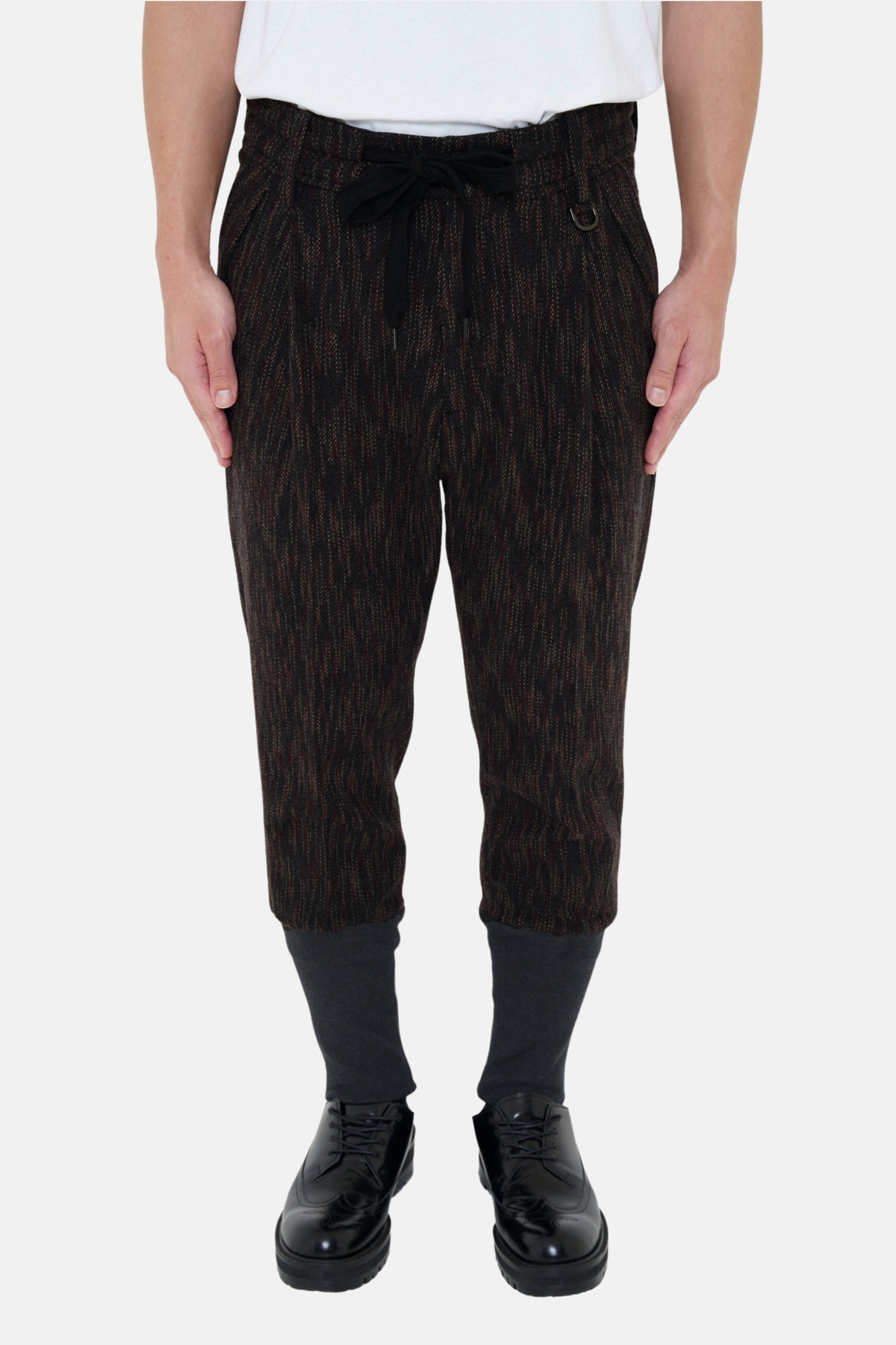 Box Tuck Rib Pants - Charcoal