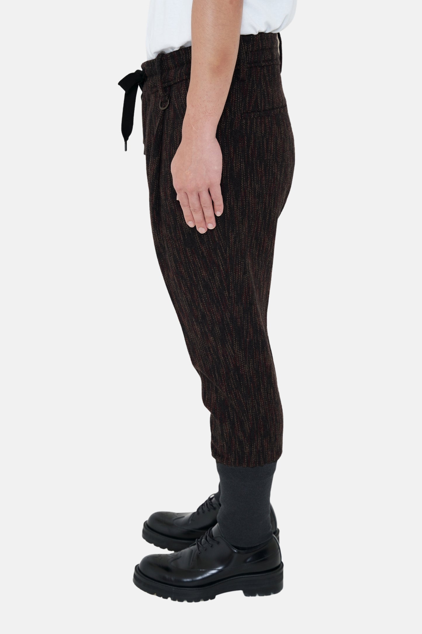 Box Tuck Rib Pants - Charcoal