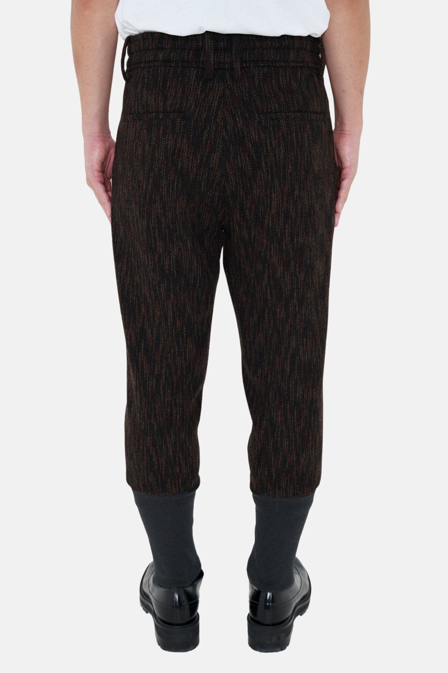 Box Tuck Rib Pants - Charcoal