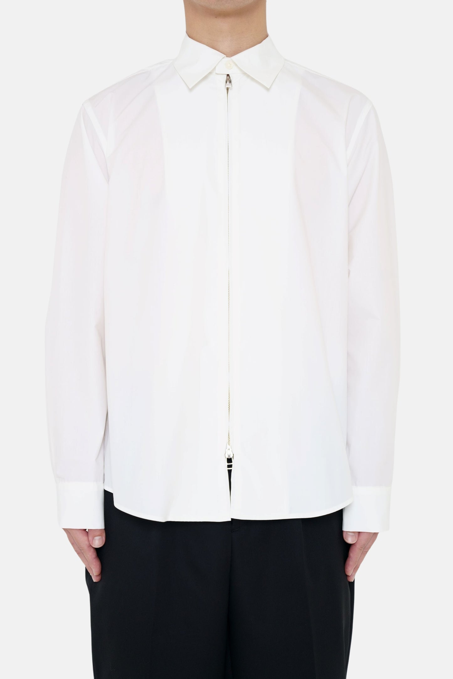 Zip-up Shirt - White