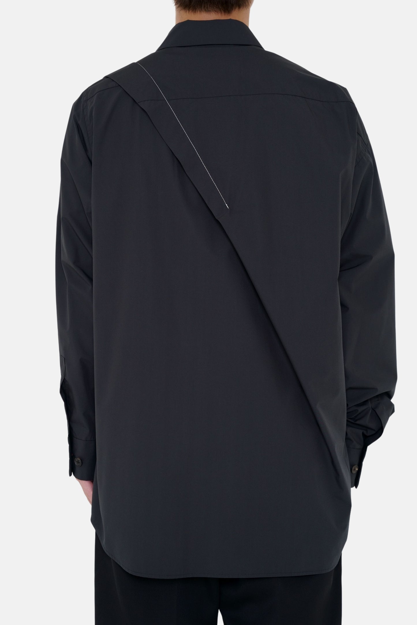 Oversized Tuck Shirt - Black