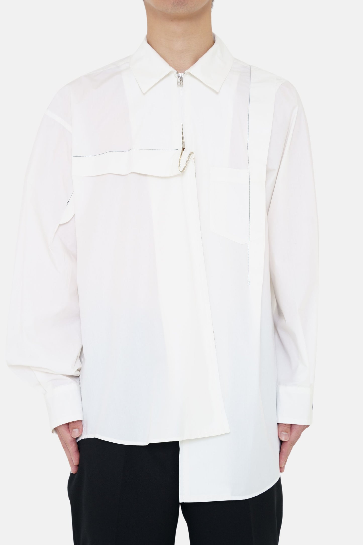 Oversized Tuck Shirt - White